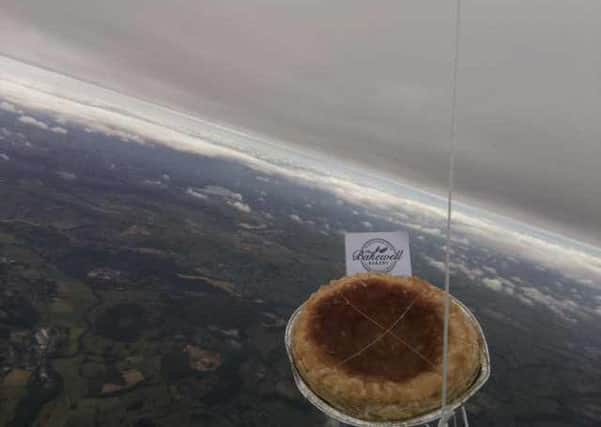 The Bakewell Pudding takes to the skies!