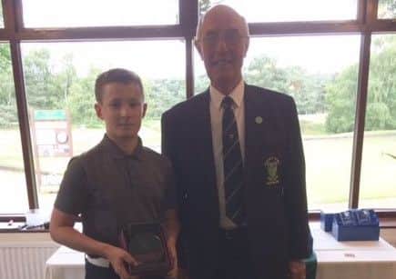 Men's captain Ian Ribey with top junior Ben Larder at his Competition Day. EMN-180620-161422002