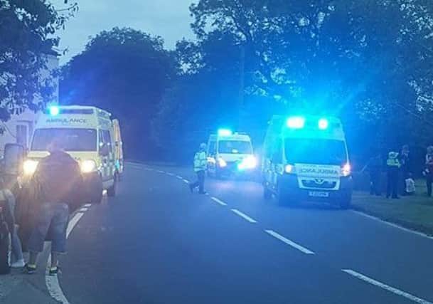 Scene of the accident on the A1028 in Ulceby. ANL-180621-072525001
