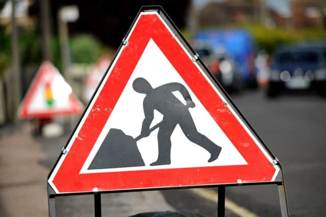 Roadworks sign