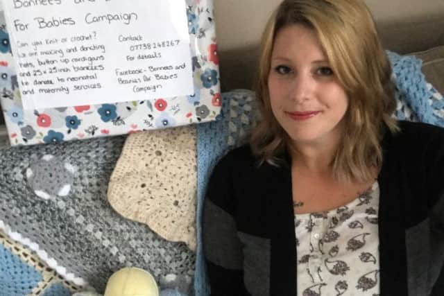 Linzi Spoor and her campaign to knit bonnets and other items for premature and oversized babies is taking off rapidly and spreading across the country EMN-180625-133430001