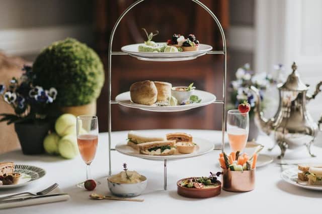 The Wimbledon-themed afternoon tea is now available.
