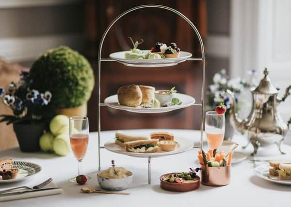 The Wimbledon-themed afternoon tea is now available.