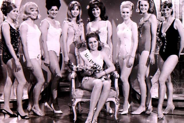Hairstylist Lesley Jones of Leasingham, pictured stood behind the winner, having come second in the Miss Boston contest of the Miss Anglia beauty competition. EMN-180629-104425001