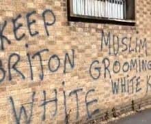Images of the graffiti in Horncastle today (Thursday).