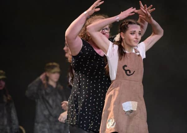 Kesteven and Sleaford High School students in action during the Rock Challenge heat in March. EMN-180628-153816001
