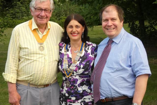 The new team at the Rotary Club of Horncastle, president Karen Caudwell with president elect Stephen Holdaway, left, and vice president Mike Rinfret. EMN-180207-083328001