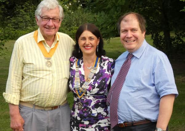 The new team at the Rotary Club of Horncastle, president Karen Caudwell with president elect Stephen Holdaway, left, and vice president Mike Rinfret. EMN-180207-083328001