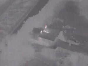 The drone footage captured by Lincolnshire Police