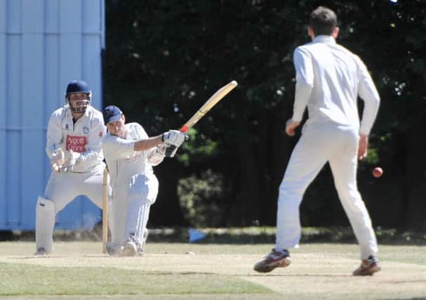 Caistor batsman Kevin Parker hits out at Bracebridge Heath during his innings of 33 from 32 balls EMN-180207-143626002