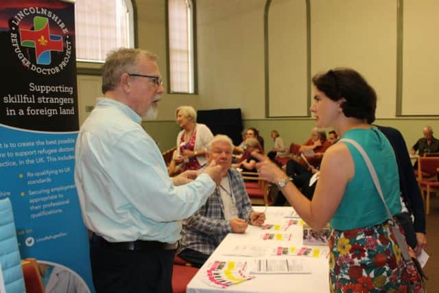 One of the stalls at the Louth Churches For Refugees event last month.