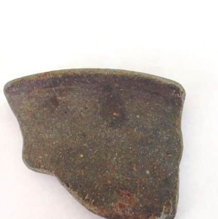 The Roman pottery fragment unearthed at Chapel St Leonards.