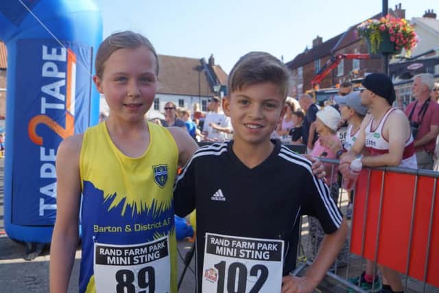 Race winners: Emily Richardson and Elliot Smith