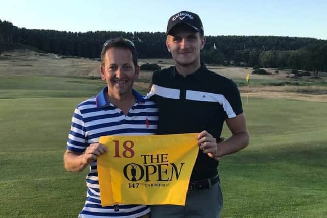 Ashton Turner (right) with his coach and Kenwick Park club professional Paul Spence EMN-180907-102842002