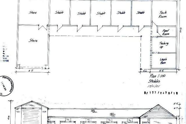 Illustrated plans for the new stable block in Tetford.