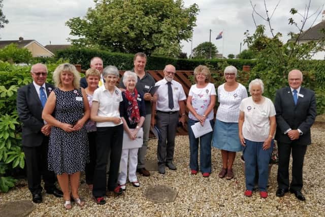 Pictured left: The judges received a warm welcome in Sutton on Sea in the morning on Monday, (July 9).