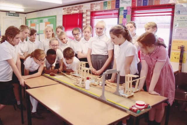 Pupils take on the challenge from the Rotary Club of Sleaford Kesteven.