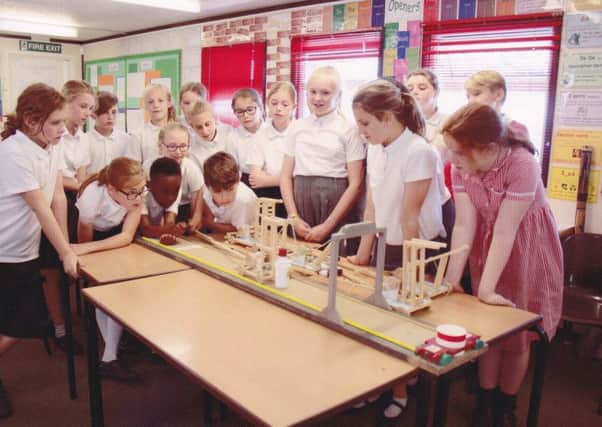 Pupils take on the challenge from the Rotary Club of Sleaford Kesteven.
