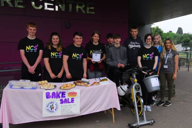 NCS members doing their spinning marathon raising money for their project at Kirkby La Thorpe School. EMN-180716-002925001