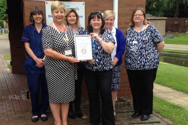 The team at the New Springwells Practice, Billingborough, receive their award.