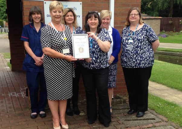 The team at the New Springwells Practice, Billingborough, receive their award.