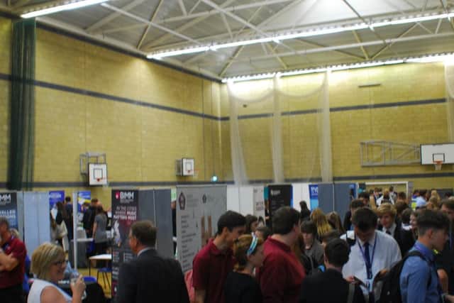 The careers fair at St George's Academy. EMN-180716-003609001
