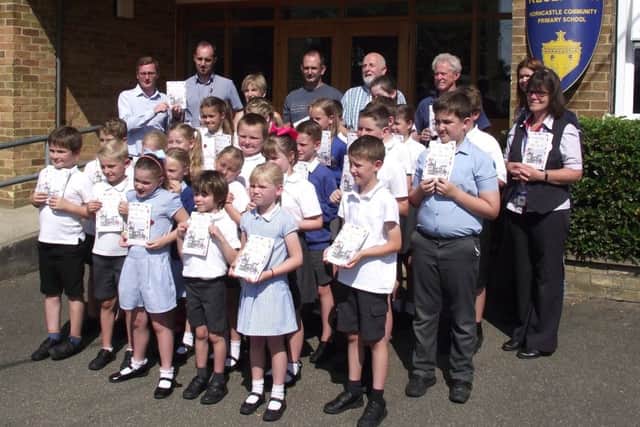 Walkers are Welcome members with Horncastle Primary School pupils
