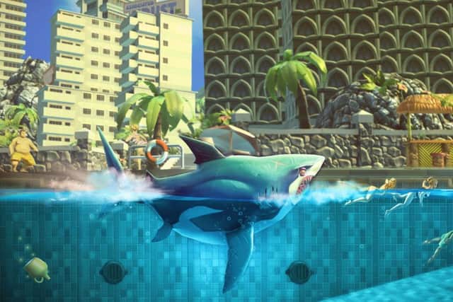 Hungry Shark World on console supports 4k display
