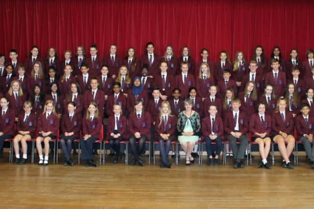 Pupils at Queen Elizabeth's Grammar School, Horncastle.
