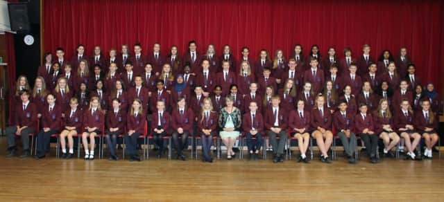 Pupils at Queen Elizabeth's Grammar School, Horncastle.