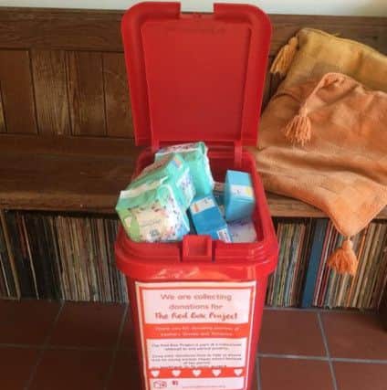 One of the red boxes.