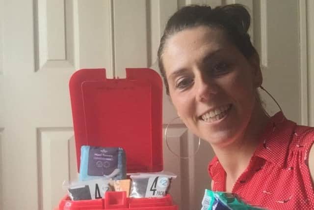 Louth Red Box Project co-ordinator, Ellen Wright, with one of the recent collections.