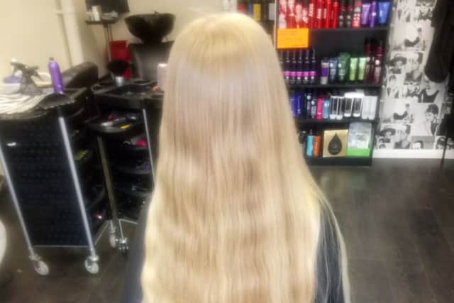 Before: Tabithas selfless act will now see another child with no hair receive the ultimate good will gesture of getting a specially made wig.