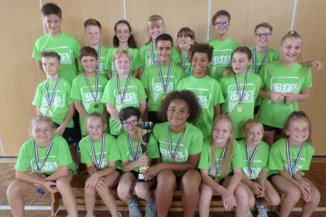 County champions ... The team from Hawthorn Tree School, Boston.