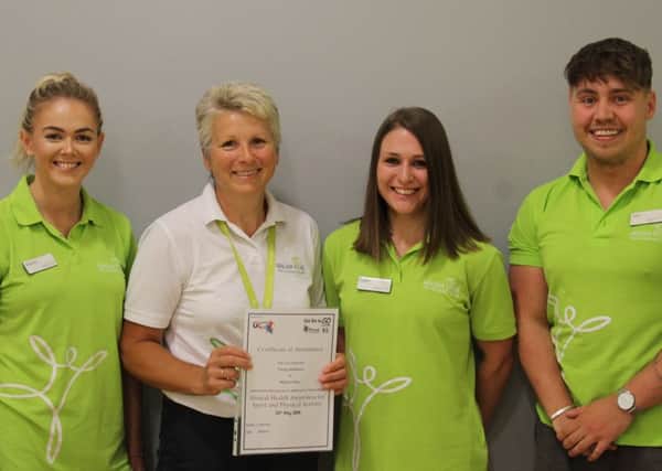 Lifestyle Partnership Lead Tracey Wilkinson, ( in white), with Lifestyle 
Consultants, (left to right), Sammy Norton, Laura White and Sam Frew.