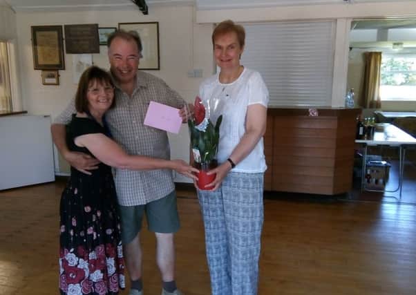 A presentation was made to Andy and Anne Simons on their Ruby Wedding Anniversary EMN-180727-213723001