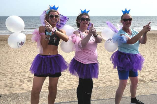 Pictured below is Debbie with Gillian and Kath, who did the walk on July 19. Photo credit: Mablethorpe Photo Album.