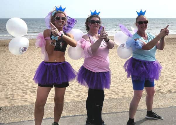 Pictured below is Debbie with Gillian and Kath, who did the walk on July 19. Photo credit: Mablethorpe Photo Album.