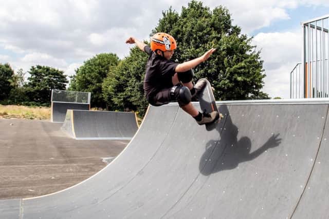 One young skater making use of the new facilities in Market Rasen. EMN-180723-163917001