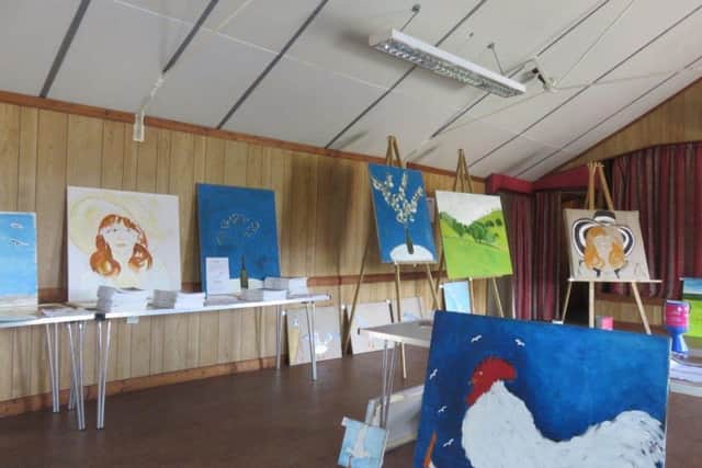 Some of the art work on display