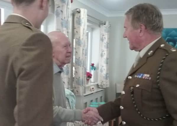 Royal Anglian Regiment members recently visited a care home in Louth.