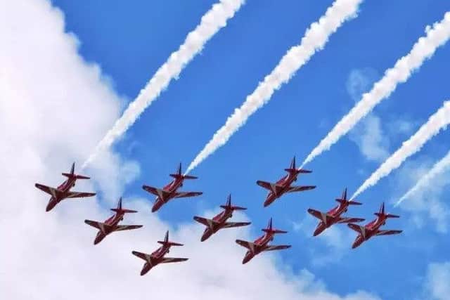 RAF Scampton is the current home of the Red Arrows. EMN-180724-114813001