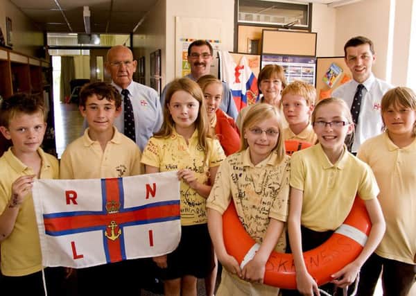 Richmond School pupils, supporting the RNLI 10 years ago.