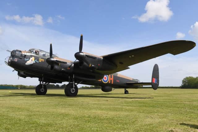The Just Jane Lancaster at East Kirby's Lincolnshire Aviation Heritage Centre.