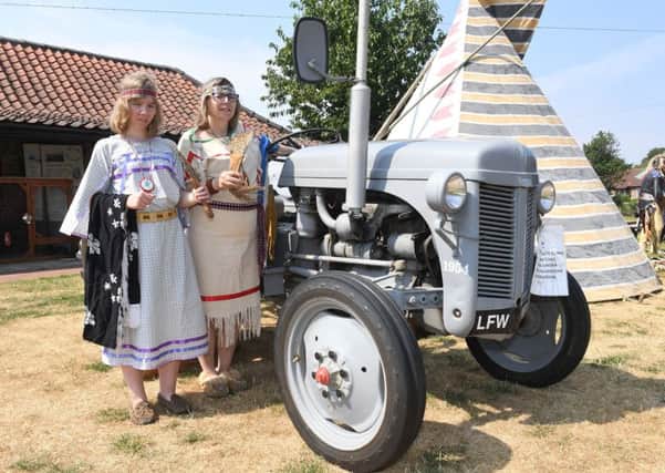 A scene from the Native American Weekend at the Village Church Farm, Skegness, with Hayley Harbach (left) and Wendy Harbach.