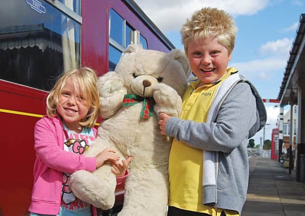 Children can ride the train for free if you they bring a teddie bear along for the ride.