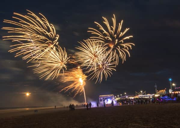 The spectaculat fireworks at the end is one of the highlights of the Illuminations events in Mablethorpe. Photo Credit: Robert Howe Photography.