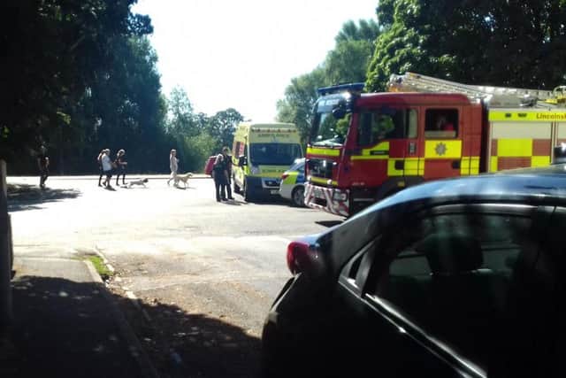 Emergency services on scene at Duke Street as residents are evacuated.