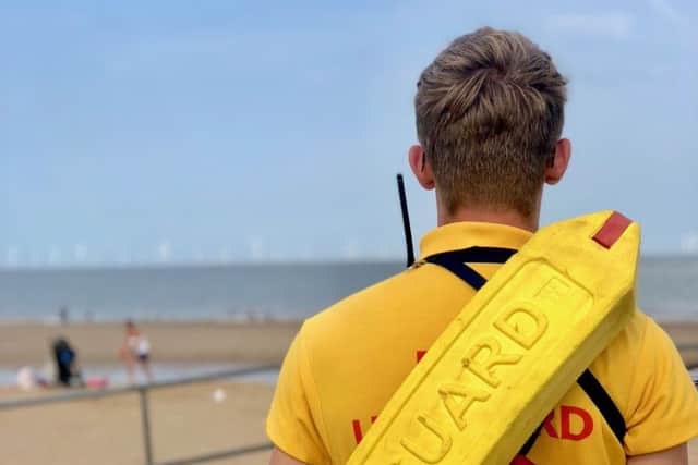 A six-year-old girl was rescued by Skegness lifeguards after she lost her footing and fell under the water on the beach. ANL-180731-112706001