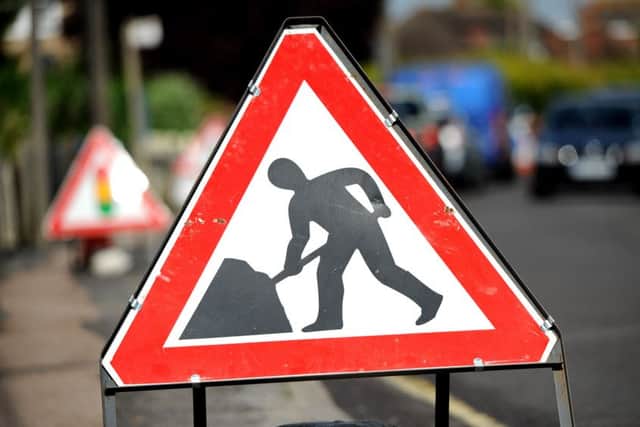 Roadworks sign